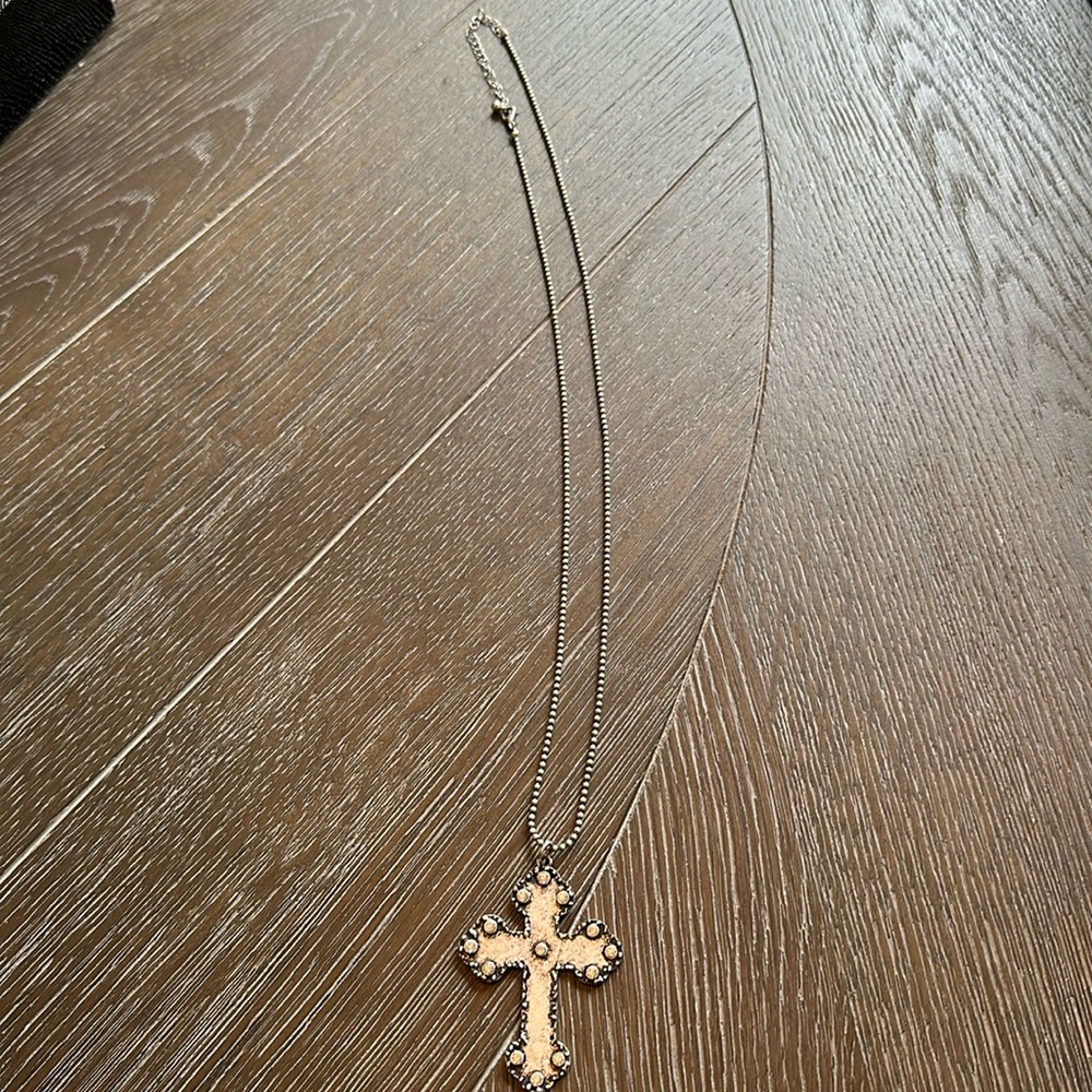 Silver cross necklace